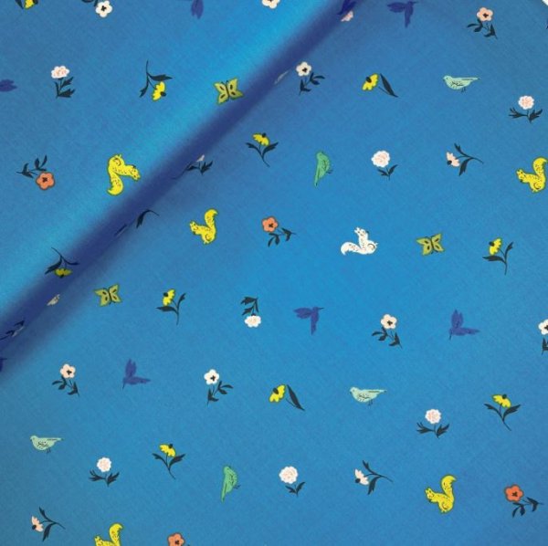 Bio Baumwoll Satin - Frolic - Wildflower - Cloud9 Fabrics